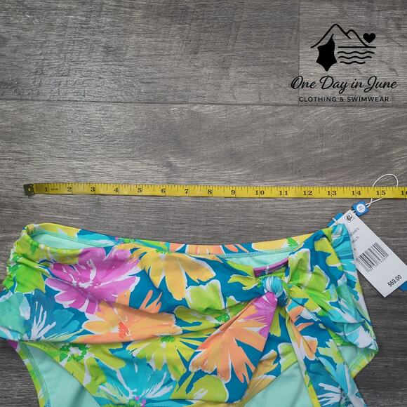 Bleu Rod Beattie Floral Bikini Bottom Size 8 - Picture 5 of 7